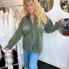 MILITARIE JACKET WITH FRILL STRASS - Image 2