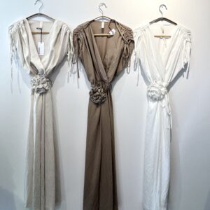 Sample Sale dress Beige, Tobacco, White