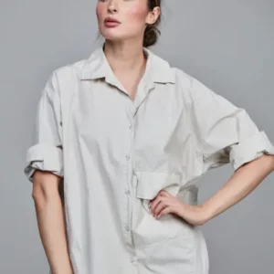 Ann-Sofie Big Pocket White + Beige