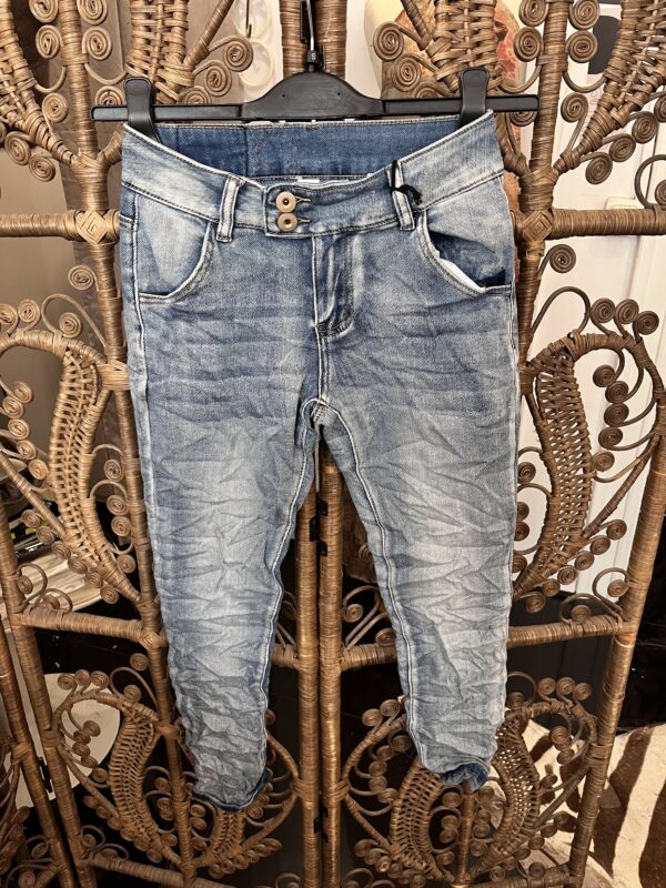 1 A Sample Sale denim stretch , 2 left