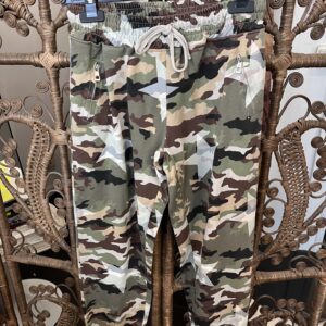 1 A Sample Sale army pants, 2 left