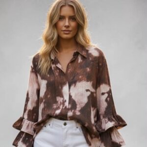 A OLIVIA BLOUSE - TIE & DYE